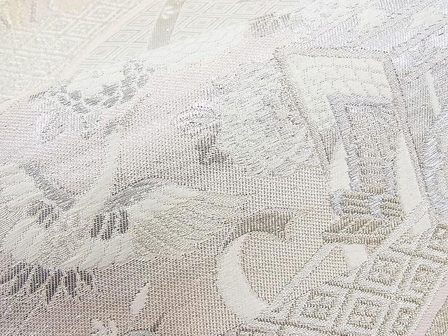 平和屋着物◎六通柄袋帯 唐織 花蝶絵巻 金銀糸 逸品 BAAI1113sa