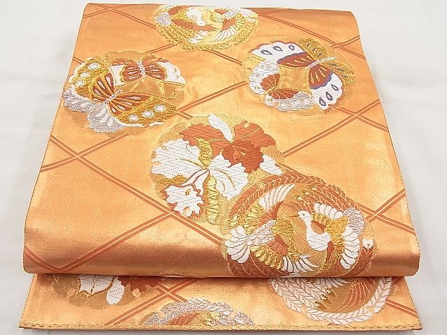 平和屋着物◎六通柄袋帯 唐織 錦繍 金銀糸 逸品 BAAI1121sa