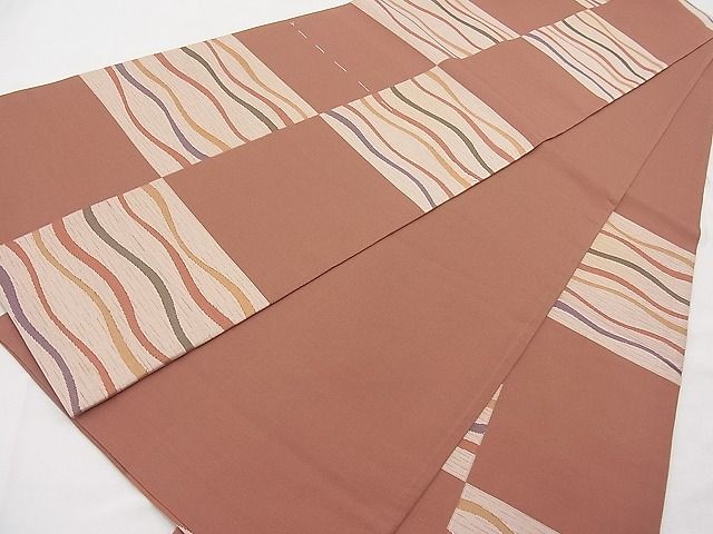 平和屋着物◎六通柄袋帯 市松文様 逸品 BAAI1138sa