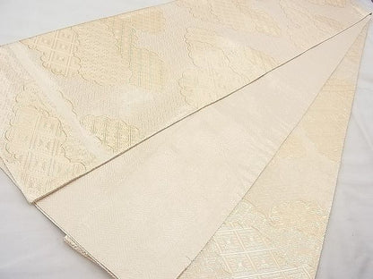 平和屋着物◎佐賀錦 全通柄袋帯 雲取り吉祥文 金糸 逸品 BAAI1130sa