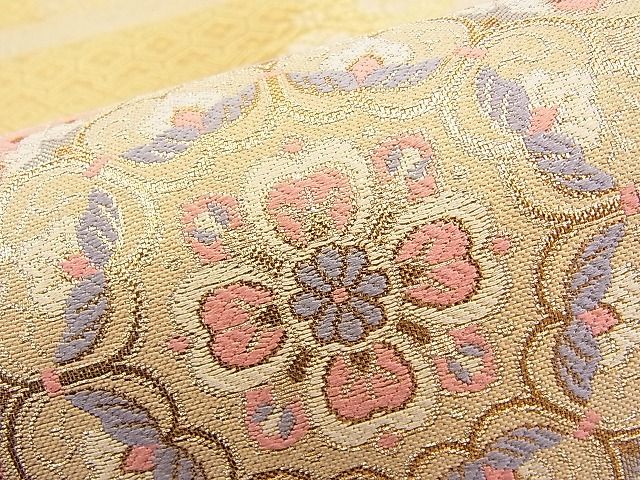 平和屋着物◎佐賀錦 六通柄袋帯 宝相華 金糸 逸品 BAAI1176sa