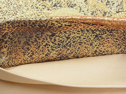 平和屋着物◎六通柄袋帯 琳派つゞれ織 流水秋草文 金糸 逸品 BAAI1186sa