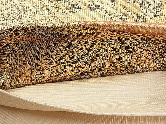 平和屋着物◎六通柄袋帯 琳派つゞれ織 流水秋草文 金糸 逸品 BAAI1186sa