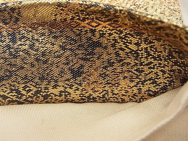 平和屋着物◎六通柄袋帯 琳派つゞれ織 流水秋草文 金糸 逸品 BAAI1186sa