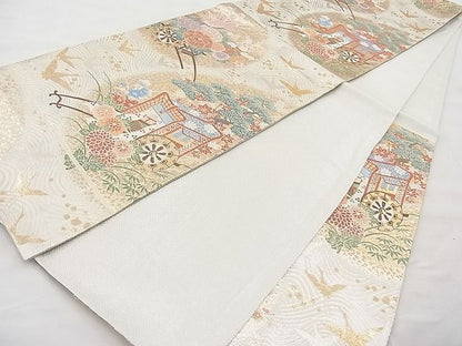 平和屋着物◎佐賀錦 六通柄袋帯 京絵巻 金銀糸 逸品 BAAI1170sa