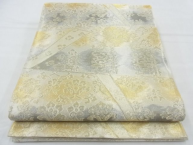 平和屋着物◎六通柄袋帯 切嵌花唐草文 金糸 逸品 BAAH5344ns