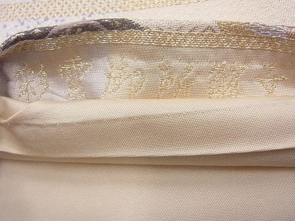 平和屋着物◎六通柄袋帯 唐織 彩雲御所解文 金銀糸 逸品 BAAH6124cm