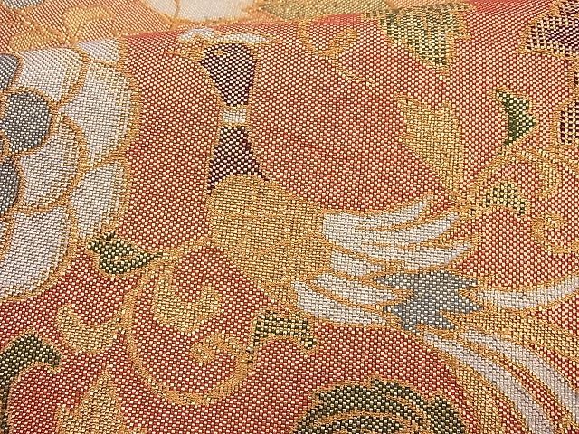 平和屋着物◎佐賀錦 六通柄袋帯 鳳凰花唐草文 金糸 やまとオリジナル 逸品 BAAH6177cm
