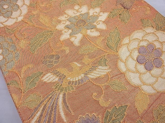 平和屋着物◎佐賀錦 六通柄袋帯 鳳凰花唐草文 金糸 やまとオリジナル 逸品 BAAH6177cm