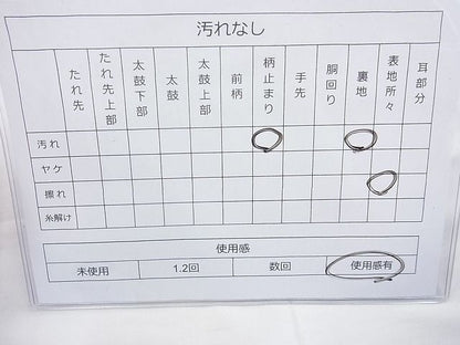 平和屋着物◎六通柄袋帯 唐織 花菱亀甲 金銀糸 逸品 BAAI4020cm
