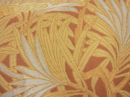 平和屋着物◎太鼓柄袋帯 若松葉 金糸 引箔 逸品 BAAI4034cm