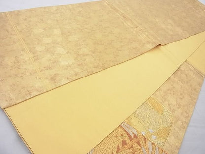 平和屋着物◎太鼓柄袋帯 若松葉 金糸 引箔 逸品 BAAI4034cm