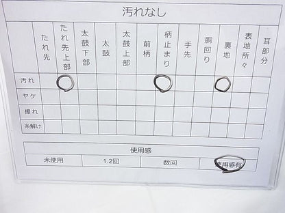 平和屋着物◎六通柄袋帯 唐織 粋秀亀甲 銀糸 逸品 BAAI4075cm