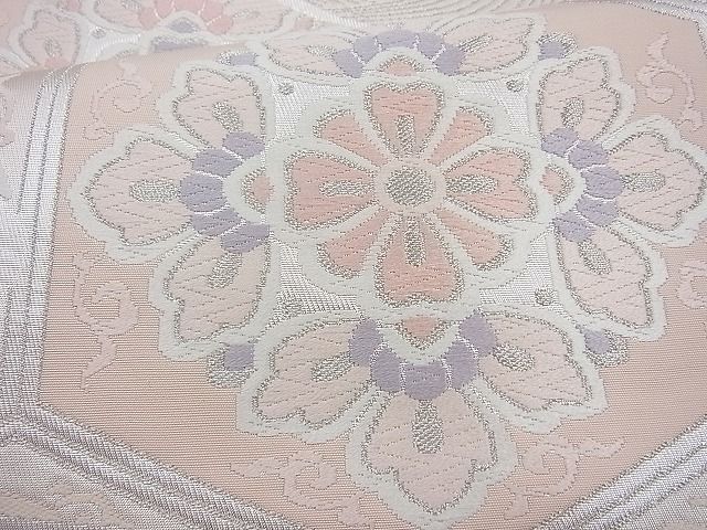 平和屋着物◎六通柄袋帯 唐織 粋秀亀甲 銀糸 逸品 BAAI4075cm