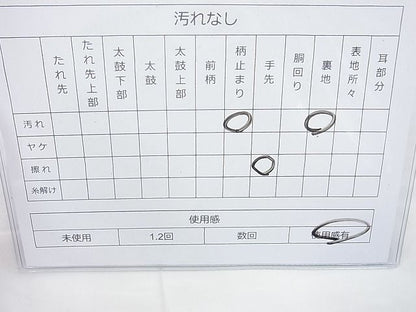 平和屋着物◎六通柄袋帯 唐織 色紙散らし風景文 金糸 逸品 BAAI4078cm