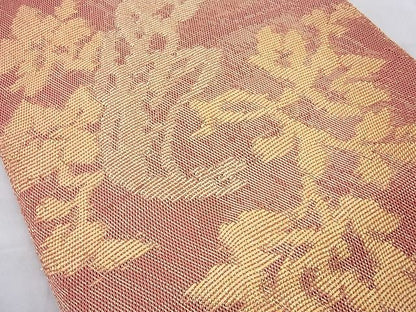 平和屋着物◎佐賀錦 太鼓柄袋帯 唐草文 金糸 逸品 BAAI4103cm