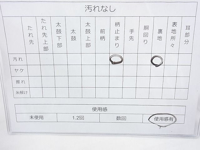 平和屋着物◎六通柄袋帯 唐織 花鳥扇文 金糸 逸品 BAAI4117cm