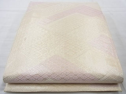 平和屋着物◎佐賀錦 全通柄袋帯 菱吉祥文 金糸 逸品 BAAI4136cm
