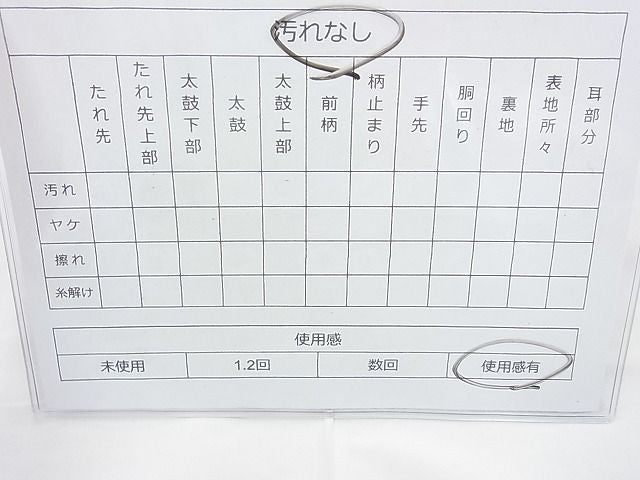 平和屋着物◎佐賀錦 太鼓柄袋帯 幡幕草花文 金糸 逸品 BAAI4141cm