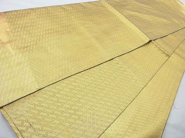 平和屋着物◎佐賀錦 太鼓柄袋帯 幡幕草花文 金糸 逸品 BAAI4141cm