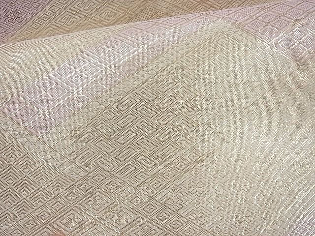 平和屋着物◎佐賀錦 全通柄袋帯 菱吉祥文 金糸 逸品 BAAI4136cm