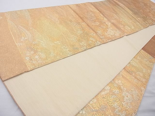 平和屋着物◎佐賀錦 六通柄袋帯 菊水文 金糸 逸品 BAAI4168cm