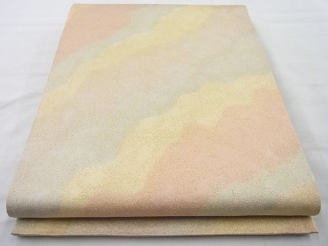 平和屋着物◎全通柄袋帯　砂子綴れ　道長文様　金糸　逸品　BAAI4165cm