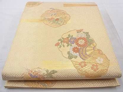 平和屋着物◎佐賀錦 六通柄袋帯 唐織 弥生錦 享華 金銀糸 逸品 BAAI4181cm