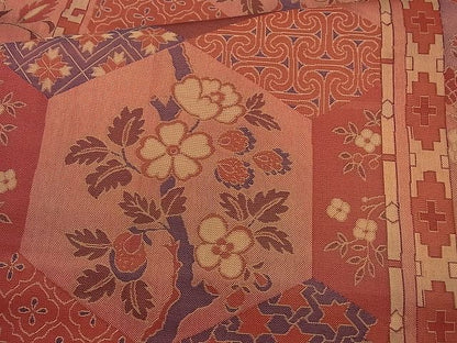 平和屋着物◎六通柄袋帯 紹巴 亀甲有職間道 逸品 BAAI4186cm