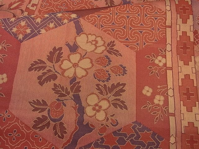 平和屋着物◎六通柄袋帯 紹巴 亀甲有職間道 逸品 BAAI4186cm