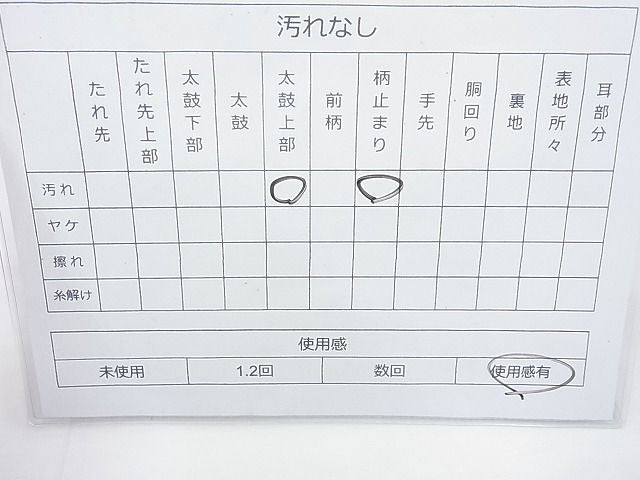 平和屋着物◎六通柄袋帯 ふくれ織り 横段文 逸品 BAAI6251cm