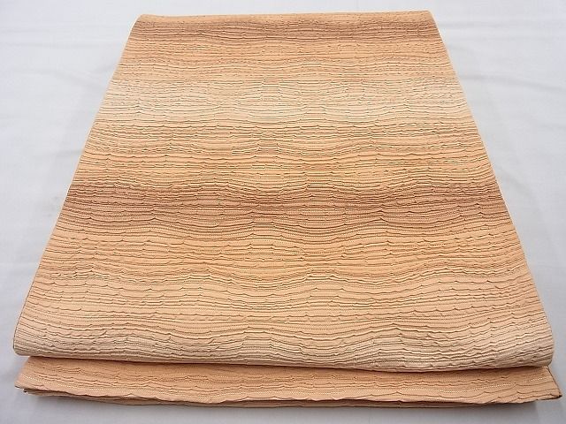 平和屋着物◎六通柄袋帯 ふくれ織り 横段文 逸品 BAAI6251cm