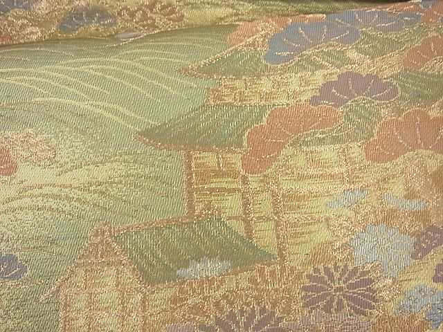 平和屋着物◎佐賀錦 六通柄袋帯 京洛風雅 金糸 逸品 BAAI6288cm