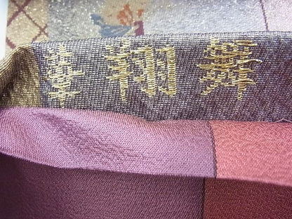 平和屋着物◎六通柄袋帯 ふくれ織り 華翔舞 金糸 逸品 BAAI6270cm
