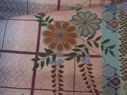 平和屋着物◎六通柄袋帯 ふくれ織り 華翔舞 金糸 逸品 BAAI6270cm
