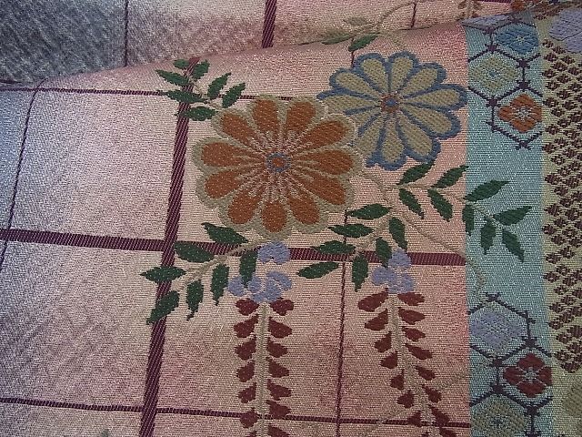 平和屋着物◎六通柄袋帯 ふくれ織り 華翔舞 金糸 逸品 BAAI6270cm