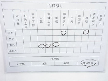 平和屋着物◎六通柄袋帯 さがび錦 扇面桐竹鳳凰文 金銀糸 逸品 BAAI6287cm