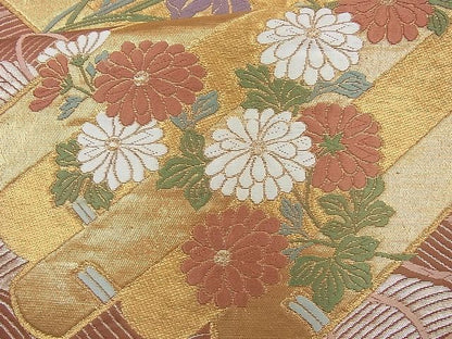 平和屋着物◎六通柄袋帯 唐織 天平錦 金糸 逸品 BAAI6300cm