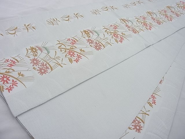 平和屋着物◎六通柄袋帯 秋草文 逸品 BAAI6311cm