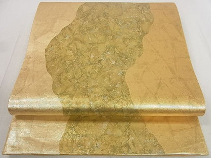 平和屋着物■六通柄袋帯 霞間道 引箔 逸品 DAAF6826du