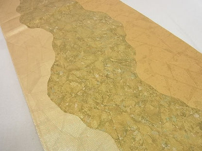 平和屋着物■六通柄袋帯 霞間道 引箔 逸品 DAAF6826du