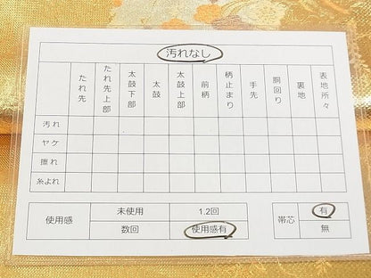 平和屋着物◎佐賀錦 六通柄袋帯 吉祥鳳凰花丸文 金銀糸 逸品 DAAG5790tw
