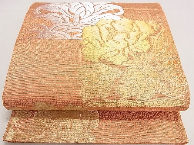 平和屋着物◎佐賀錦 六通柄袋帯 名物裂 花兎 金銀糸 逸品 DAAG5831tw
