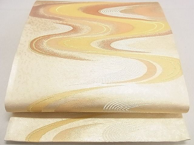 平和屋着物◎六通柄袋帯 流水文 金銀糸 逸品 DAAG5866tw