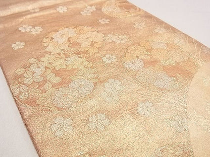 平和屋着物◎西陣 綴れ 太鼓柄袋帯 草花文 逸品 DAAG5873tw