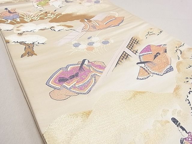 平和屋着物◎六通柄袋帯 源氏関の名所 金糸 逸品 DAAG5896tw