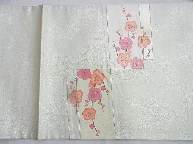 平和屋着物◎太鼓柄袋帯 切嵌 梅楓文 金彩 引箔 逸品 BAAI0599du