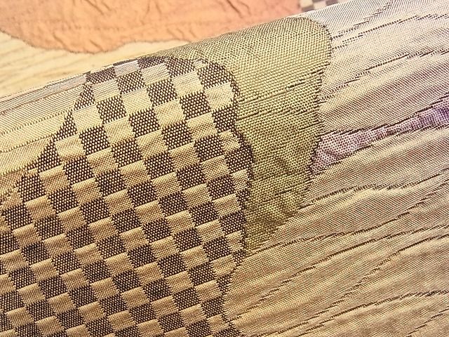 平和屋着物◎六通柄袋帯 ふくれ織 道長文様 逸品 BAAI0644du