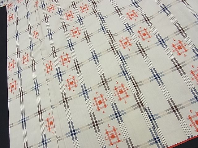 平和屋着物■上質な紬 格子 逸品 BAAI7251pm