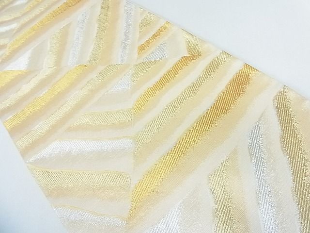 平和屋着物■六通柄袋帯 変わり縞 金銀糸 逸品 DAAH1195sa